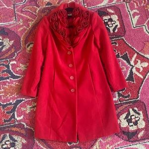 Linea Domani red dress coat